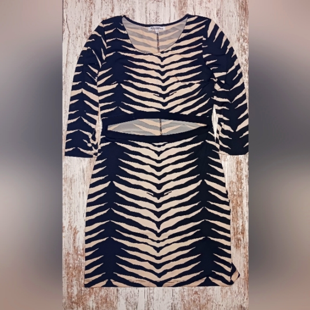 Chic Zebra Print Dress